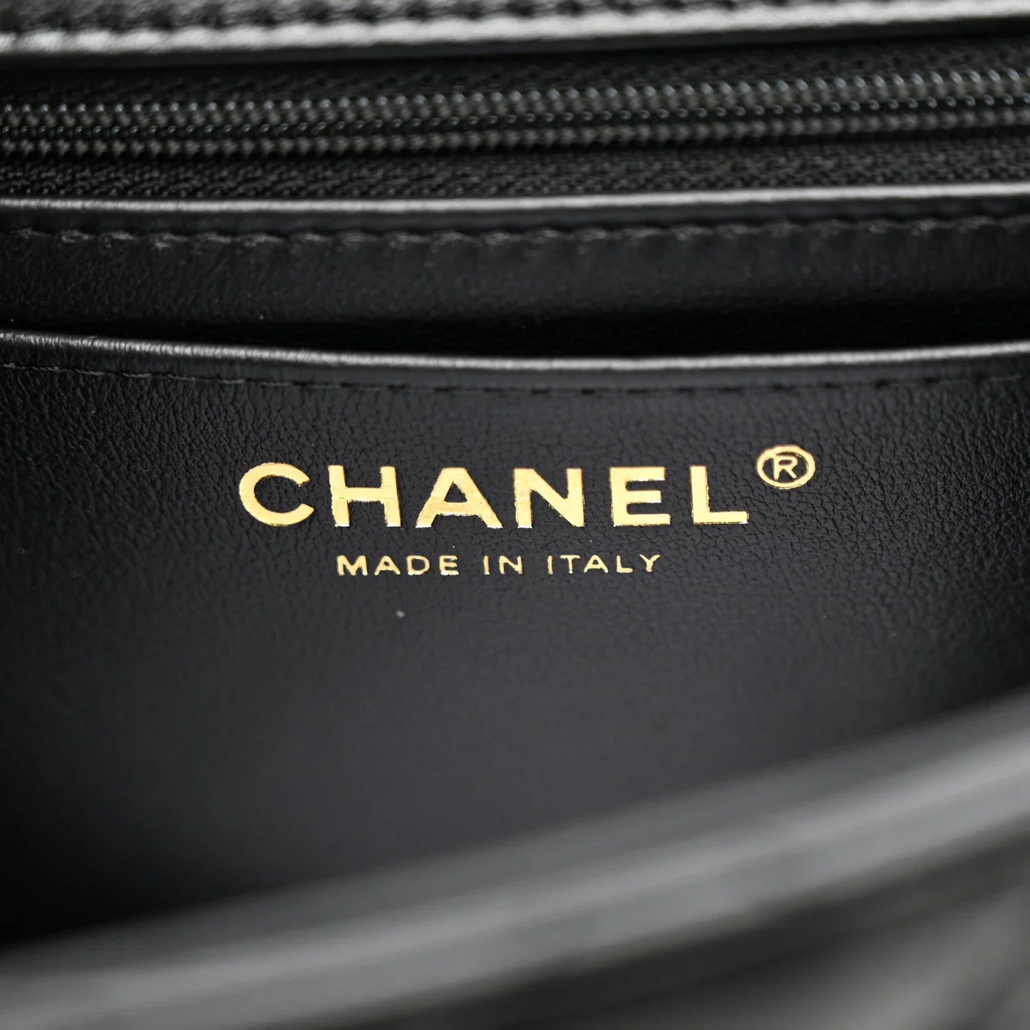 CHANEL Lambskin Quilted Mini Top Handle Rectangular Flap (Black)