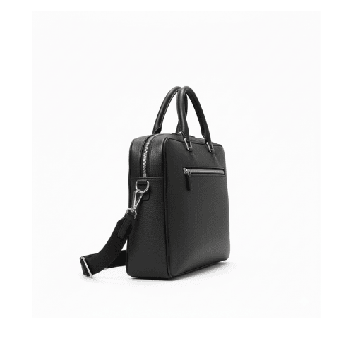 PRADA leather brief case Black