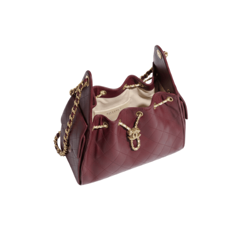 CHANEL Small 25 Hobo Canvas (Burgundy)