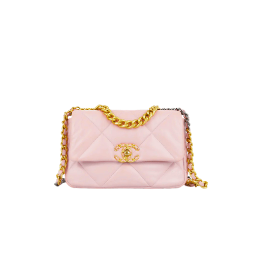 CHANEL 19 Flap Bag Lamb (Light Pink)