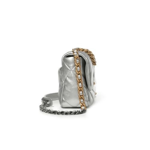 CHANEL 19 Flap Bag Lamb (Silver)
