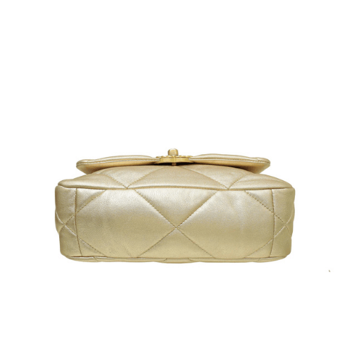 CHANEL 19 Flap Bag Lamb (Metallic Gold)