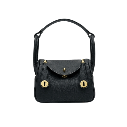 HERMES Taurillon Clemence Mini Lindy Black
