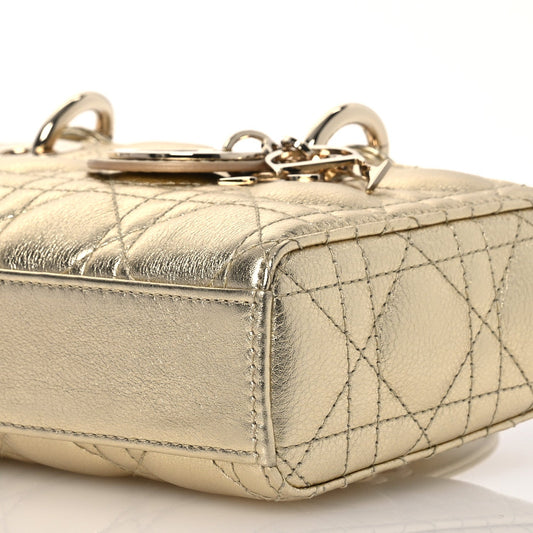 DIOR Lady D-Joy bag cannage calfskin (Gold)
