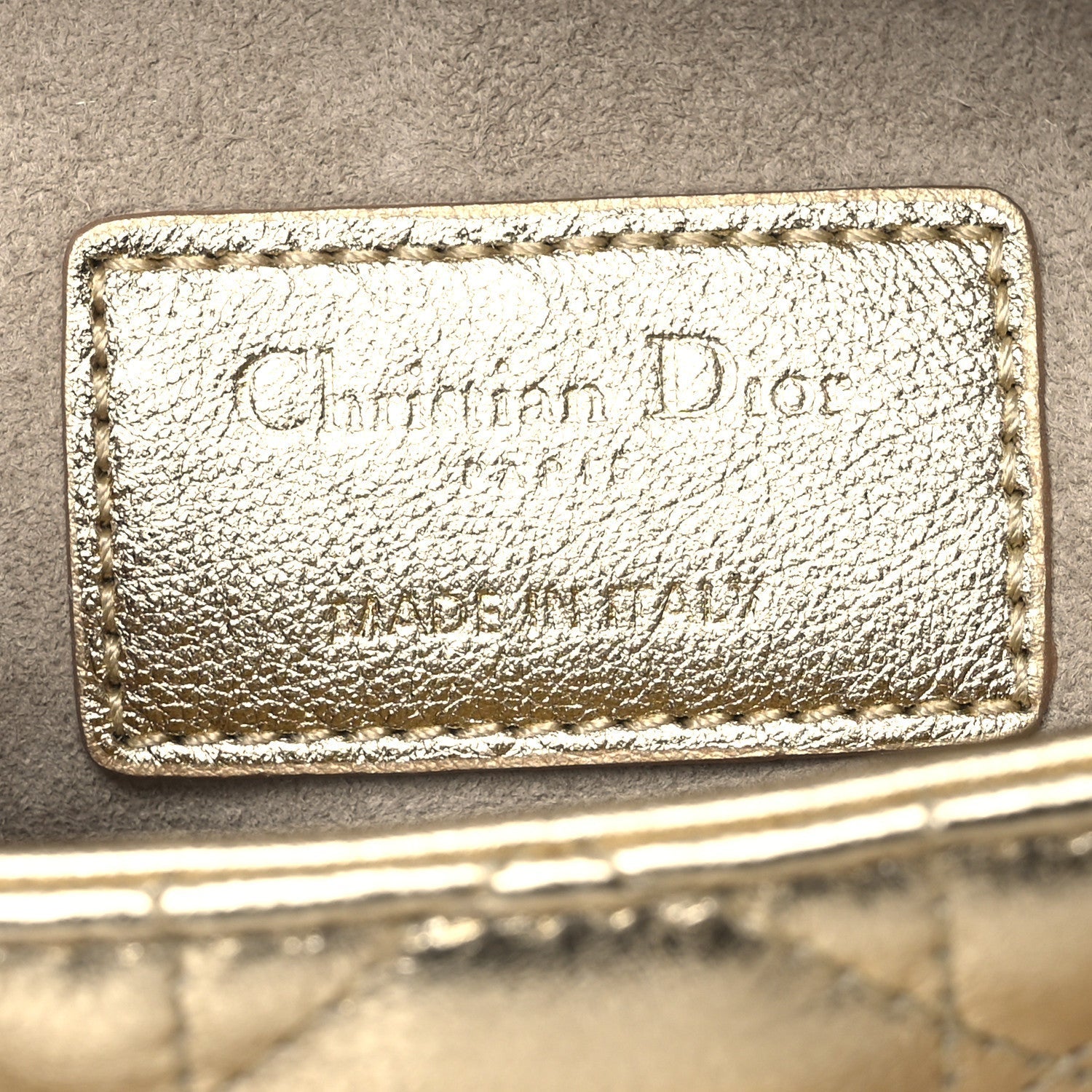 DIOR Lady D-Joy bag cannage calfskin (Gold)