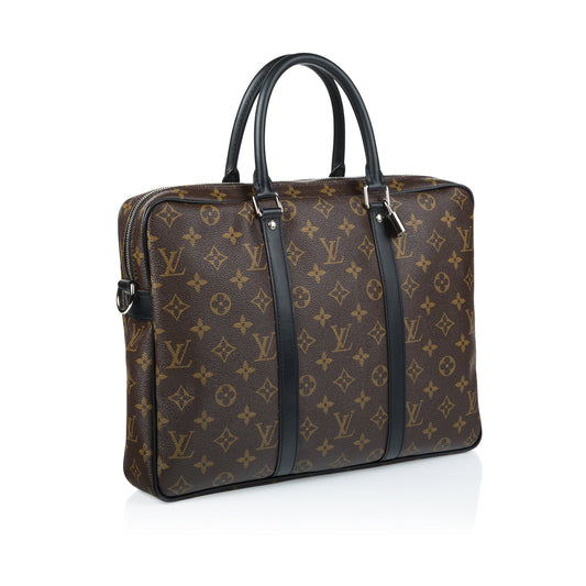 LV Monogram Macassar Porte Documents Voyage PM