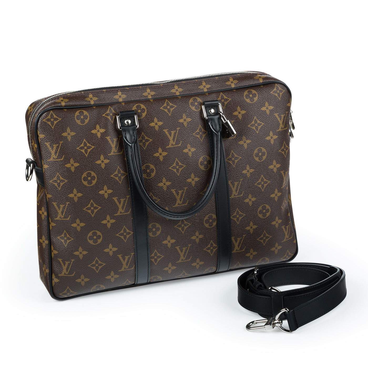 LV Monogram Macassar Porte Documents Voyage PM
