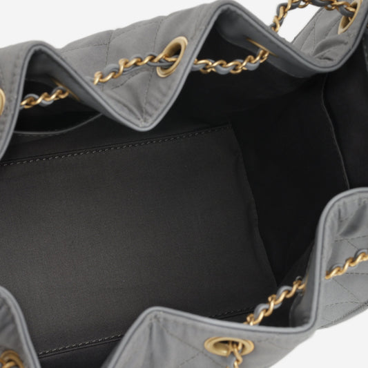 CHANEL Small 25 Hobo Canvas (Grey)