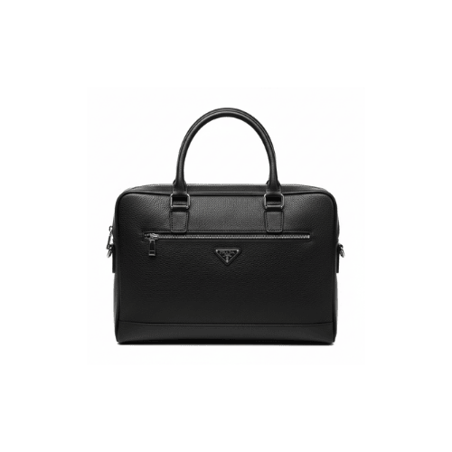 PRADA Triangle Logo Saffiano Leather Briefcase