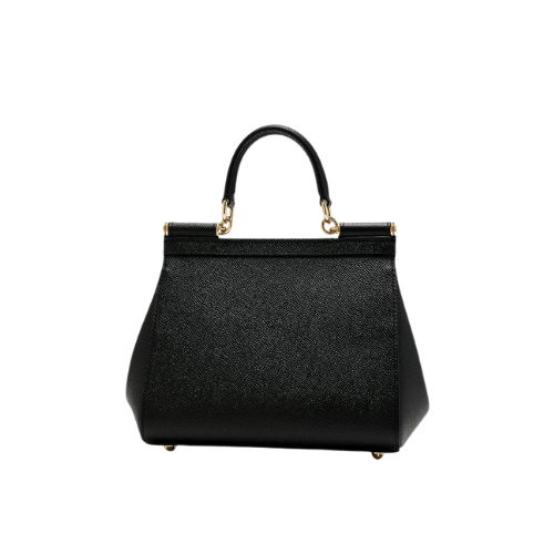 DOLCE & GABBANA Sicily handbag Dauphine leather (Black)