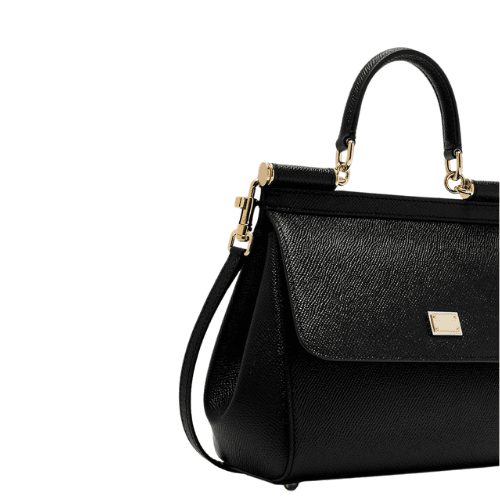 DOLCE & GABBANA Sicily handbag Dauphine leather (Black)