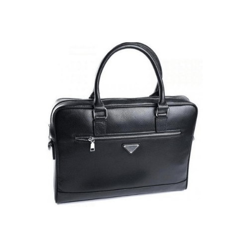 PRADA Triangle Logo Saffiano Leather Briefcase