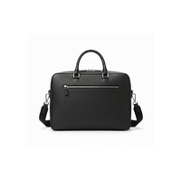 PRADA leather brief case Black