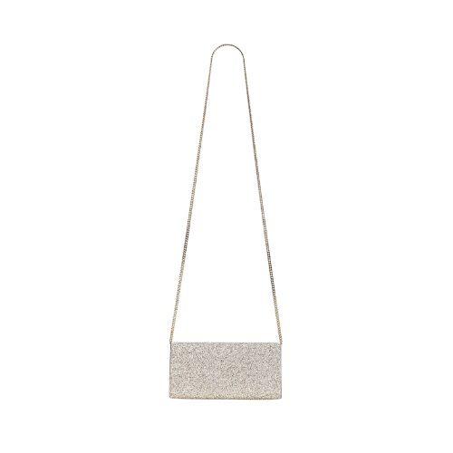JIMMY CHOO Emmie clutch bag in coarse glitter (Gold)