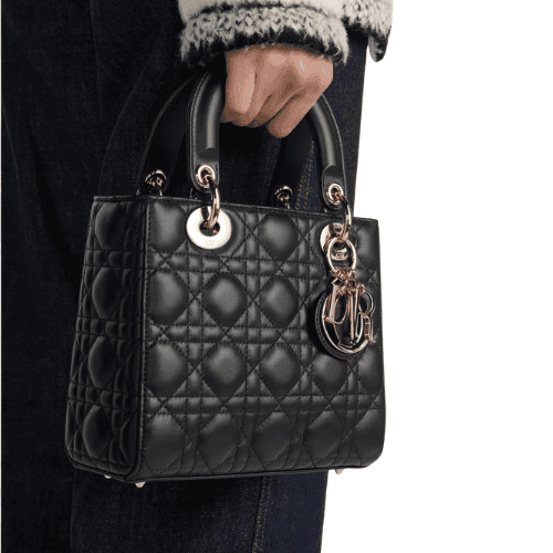 DIOR Small Lady Dior My ABCDior Bag (Black)