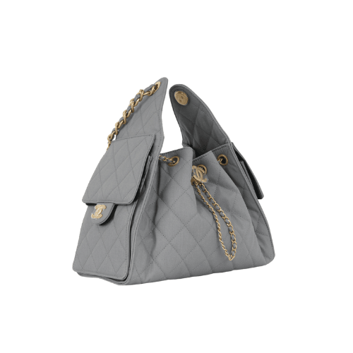 CHANEL Small 25 Hobo Canvas (Grey)