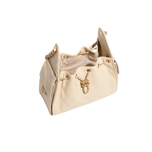CHANEL Small 25 Hobo Canvas (Beige)