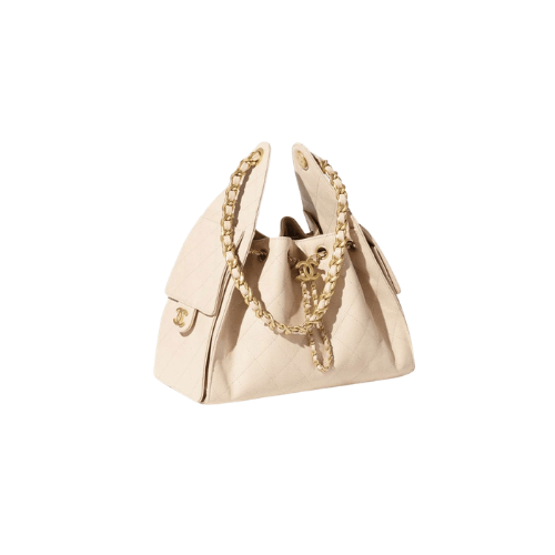 CHANEL Small 25 Hobo Canvas (Beige)