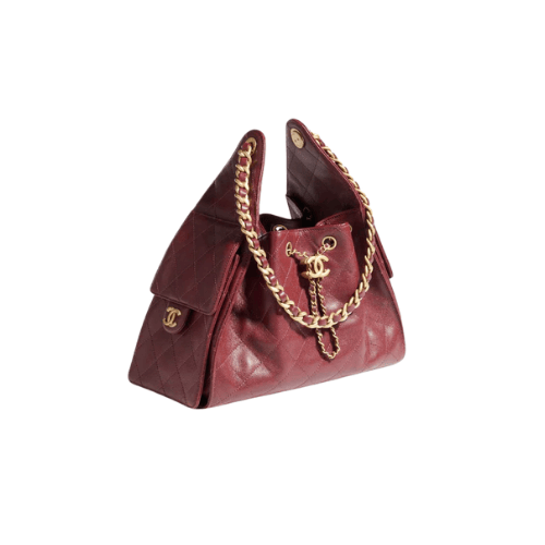 CHANEL Small 25 Hobo Canvas (Burgundy)