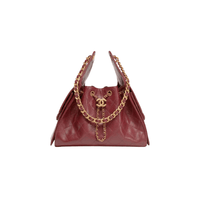 CHANEL Small 25 Hobo Canvas (Burgundy)