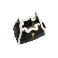 CHANEL Handbag 25 Black Small Grained Sheep Skin (Black)