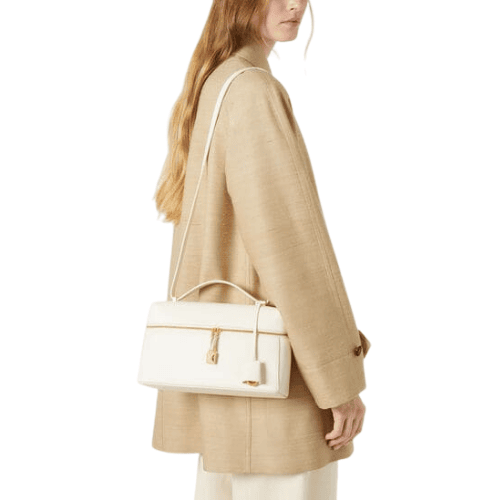 Loro Piana Extra Bag L27  Smooth Calfskin (Whisper White)