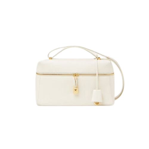 Loro Piana Extra Bag L27  Smooth Calfskin (Whisper White)