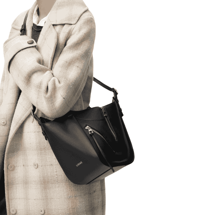 LOEWE Hammock Flip bag classic calfskin (Black)