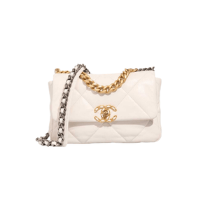 CHANEL 19 Flap Bag Lamb (White)