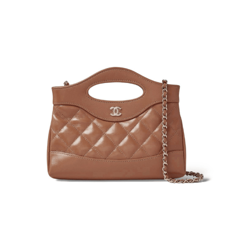 CHANEL Quilted Leather Nano 31 Bag (Brown)