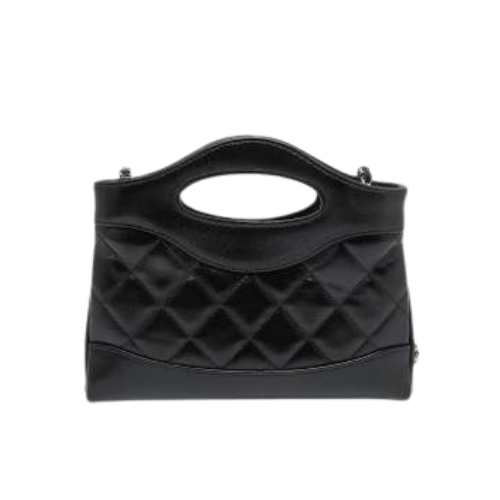 CHANEL Quilted Leather Nano 31 Bag (Black)