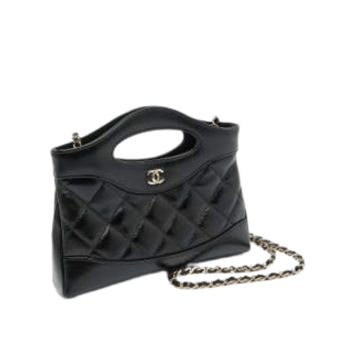 CHANEL Quilted Leather Nano 31 Bag (Black)