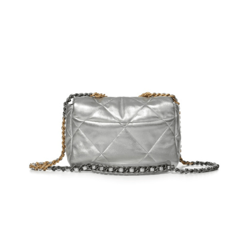 CHANEL 19 Flap Bag Lamb (Silver)