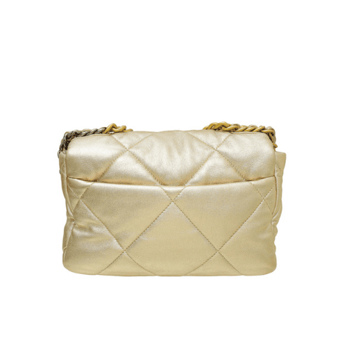 CHANEL 19 Flap Bag Lamb (Metallic Gold)