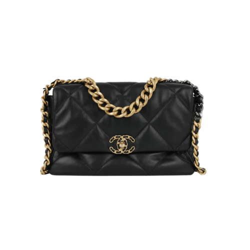 CHANEL 19 Flap Bag Lamb (Black)