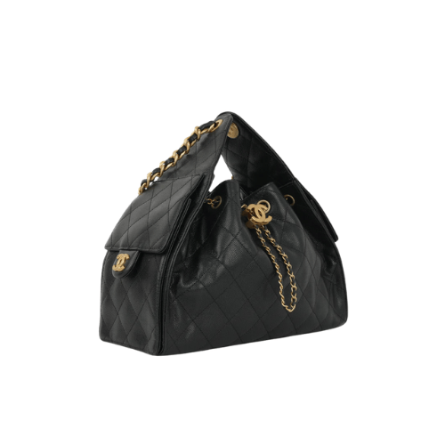 CHANEL Small 25 Hobo Caviar  (Black)