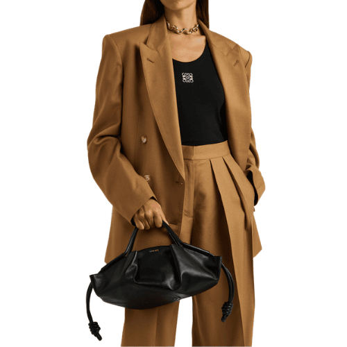 LOEWE Paseo small leather top handle bag (Black)