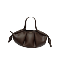 LOEWE Paseo small leather top handle bag (Dark Brown)