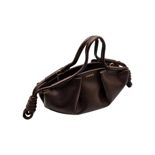 LOEWE Paseo small leather top handle bag (Dark Brown)