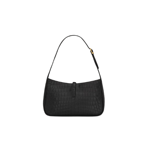 YSL LE 5 À 7 crocodile-embossed shiny leather