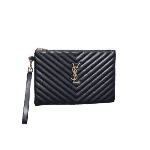 YSL Matelasse Leather Pouch Gold Hardware