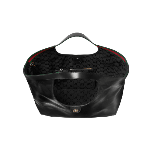GUCCI Giglio large leather tote bag (Black)
