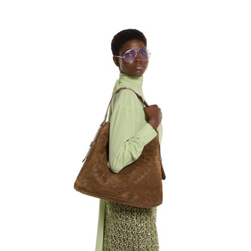 GUCCI Beatrix large tote bag (Brown Suede)