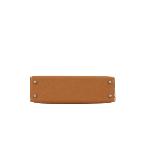 HERMES Gold Epsom Mini Kelly Silver Hardware