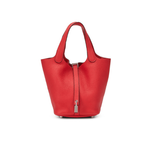 HERMES Rouge De Coeur Picotin Lock 18 Palladium Hardware