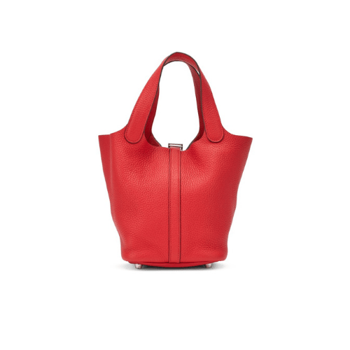 HERMES Rouge De Coeur Picotin Lock 18 Palladium Hardware