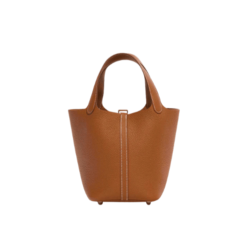 HERMES Brown Picotin Lock 18 Gold Hardware