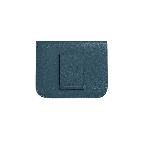 HERMES Constance Slim wallet Blue Jean