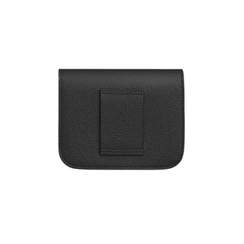 HERMES Constance Slim wallet Noir gold hardware