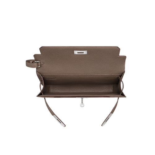 HERMES Kelly depeches 25 pouch étoupe